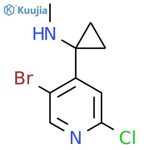 1-(5-bromo-2-chloropyridin-4-yl)-N-methylcyclopropan-1-amine structure