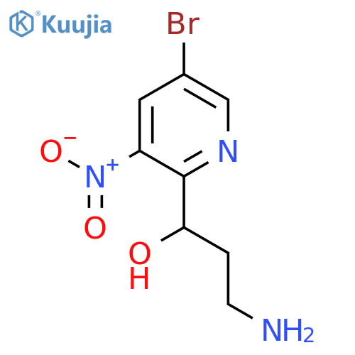 3-Amino-1-(5-bromo-3-nitropyridin-2-yl)propan-1-ol structure