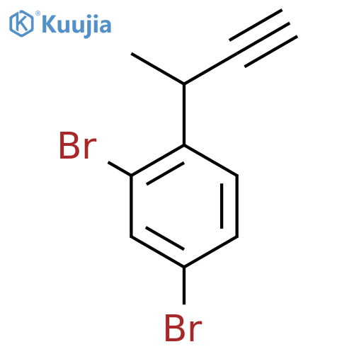 2,4-dibromo-1-(but-3-yn-2-yl)benzene structure