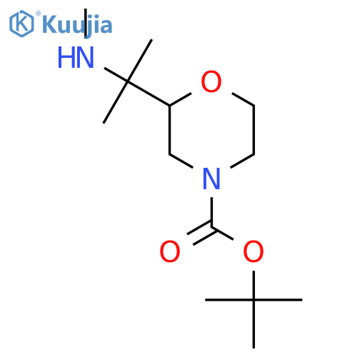tert-butyl 2-2-(methylamino)propan-2-ylmorpholine-4-carboxylate structure