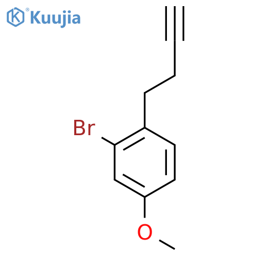 2-bromo-1-(but-3-yn-1-yl)-4-methoxybenzene structure