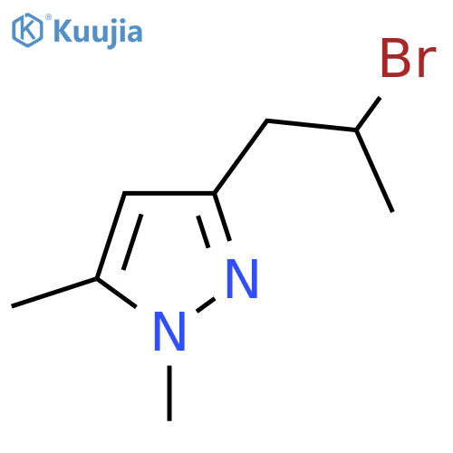 3-(2-bromopropyl)-1,5-dimethyl-1H-pyrazole structure