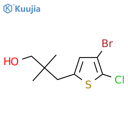 3-(4-bromo-5-chlorothiophen-2-yl)-2,2-dimethylpropan-1-ol structure