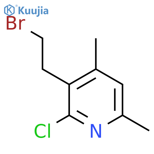 3-(2-bromoethyl)-2-chloro-4,6-dimethylpyridine structure