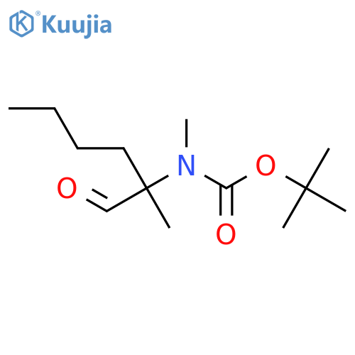 tert-butyl N-methyl-N-(2-methyl-1-oxohexan-2-yl)carbamate structure
