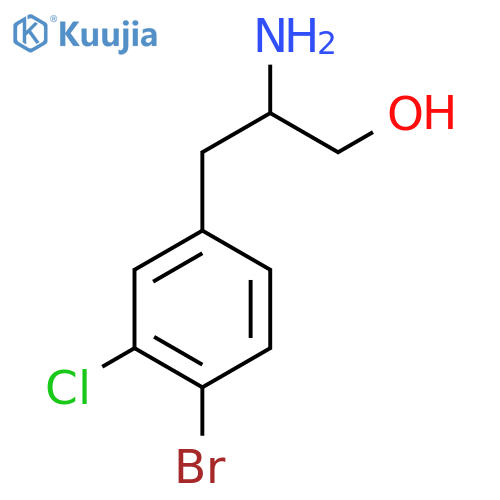 2-amino-3-(4-bromo-3-chlorophenyl)propan-1-ol structure