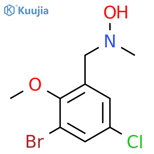 N-(3-bromo-5-chloro-2-methoxyphenyl)methyl-N-methylhydroxylamine structure