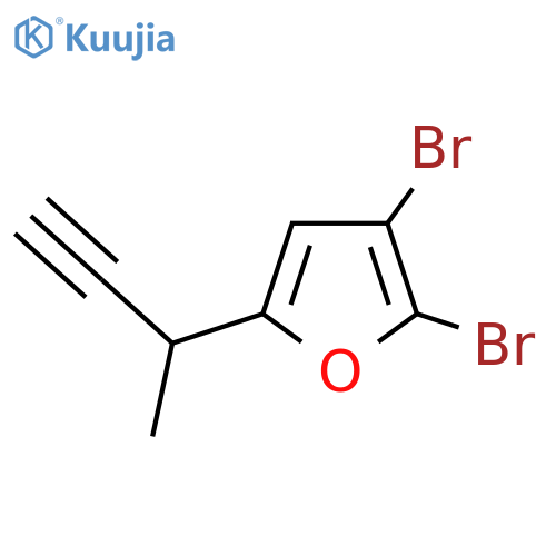 2,3-dibromo-5-(but-3-yn-2-yl)furan structure