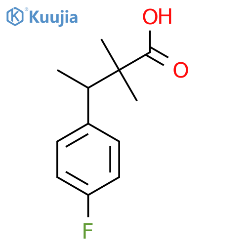 3-(4-fluorophenyl)-2,2-dimethylbutanoic acid structure