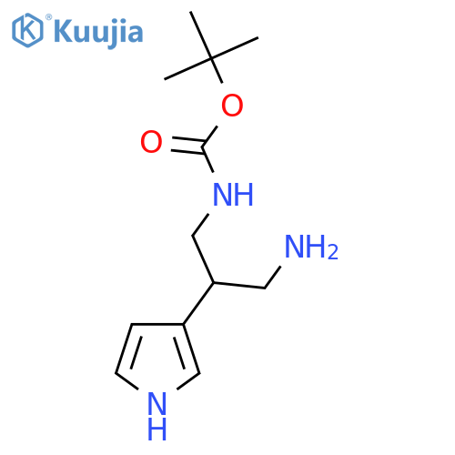 tert-butyl N-3-amino-2-(1H-pyrrol-3-yl)propylcarbamate structure