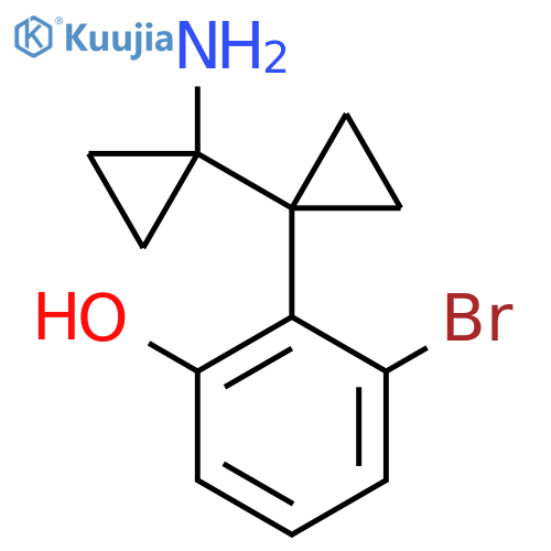 2-1-(1-aminocyclopropyl)cyclopropyl-3-bromophenol structure