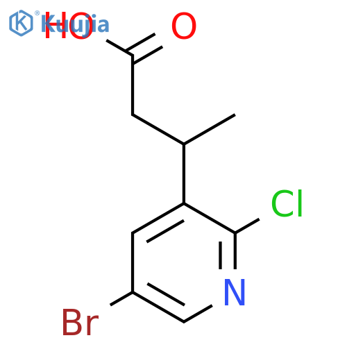 3-(5-bromo-2-chloropyridin-3-yl)butanoic acid structure