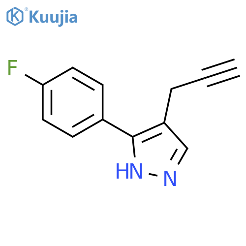 3-(4-fluorophenyl)-4-(prop-2-yn-1-yl)-1H-pyrazole structure