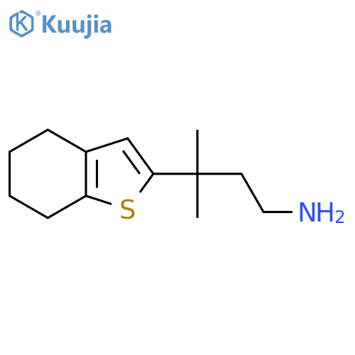 3-methyl-3-(4,5,6,7-tetrahydro-1-benzothiophen-2-yl)butan-1-amine structure
