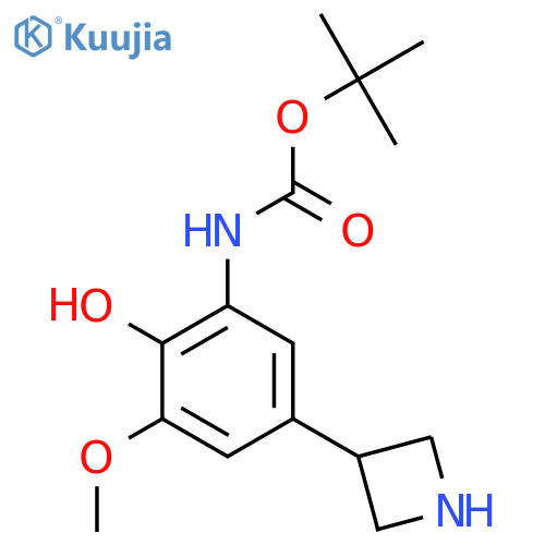 tert-butyl N-5-(azetidin-3-yl)-2-hydroxy-3-methoxyphenylcarbamate structure