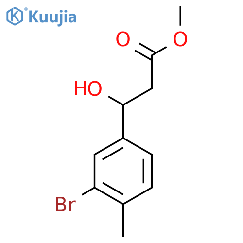methyl 3-(3-bromo-4-methylphenyl)-3-hydroxypropanoate structure
