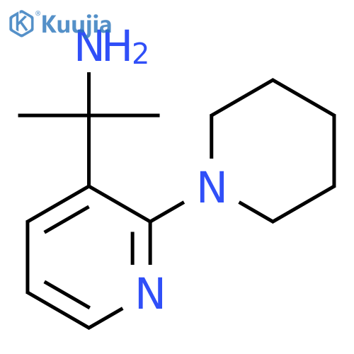 2-2-(piperidin-1-yl)pyridin-3-ylpropan-2-amine structure