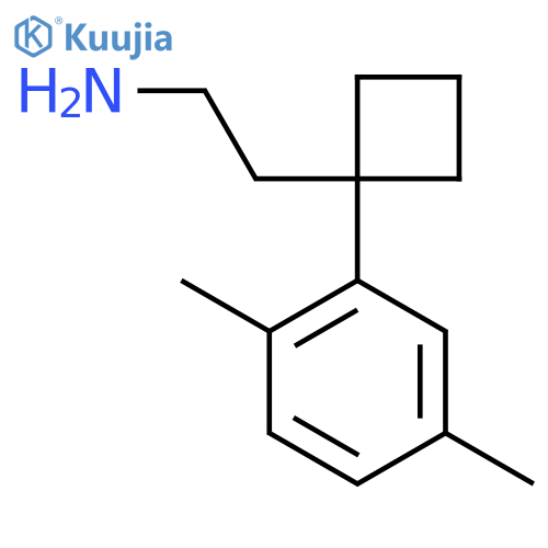 2-1-(2,5-dimethylphenyl)cyclobutylethan-1-amine structure