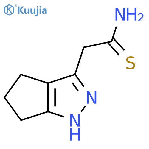2-{1H,4H,5H,6H-cyclopentacpyrazol-3-yl}ethanethioamide structure