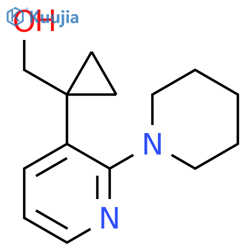 {1-2-(piperidin-1-yl)pyridin-3-ylcyclopropyl}methanol structure