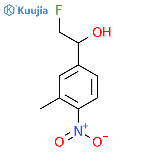 2-fluoro-1-(3-methyl-4-nitrophenyl)ethan-1-ol structure