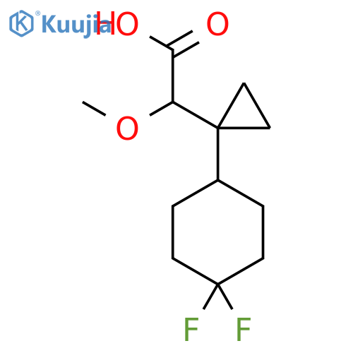 2-1-(4,4-difluorocyclohexyl)cyclopropyl-2-methoxyacetic acid structure