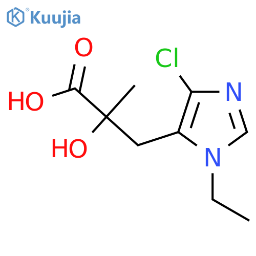 3-(4-chloro-1-ethyl-1H-imidazol-5-yl)-2-hydroxy-2-methylpropanoic acid structure