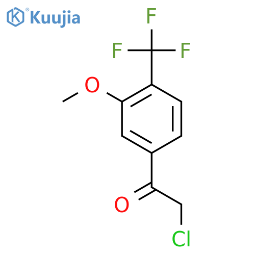 2-chloro-1-3-methoxy-4-(trifluoromethyl)phenylethan-1-one structure