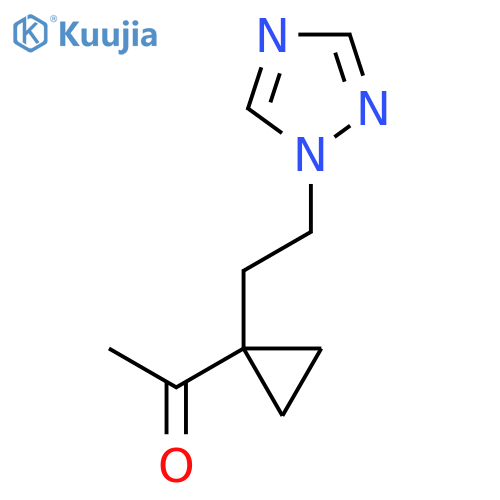 1-{1-2-(1H-1,2,4-triazol-1-yl)ethylcyclopropyl}ethan-1-one structure