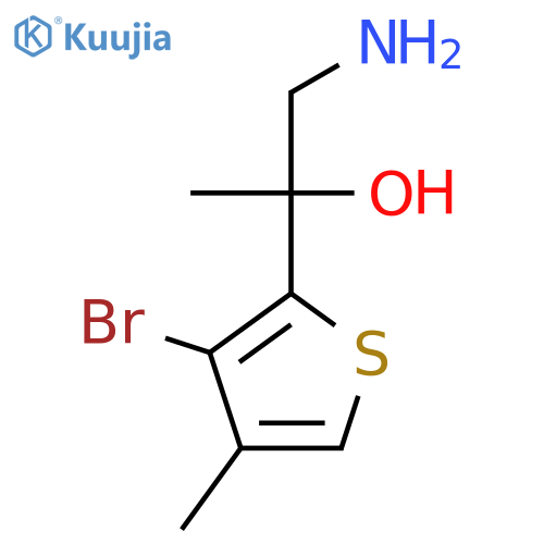 1-amino-2-(3-bromo-4-methylthiophen-2-yl)propan-2-ol structure