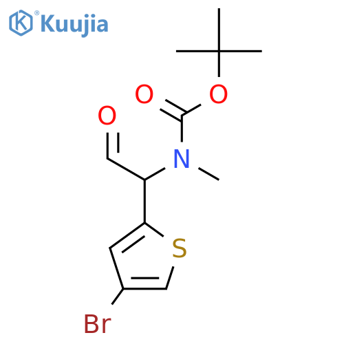 tert-butyl N-1-(4-bromothiophen-2-yl)-2-oxoethyl-N-methylcarbamate structure