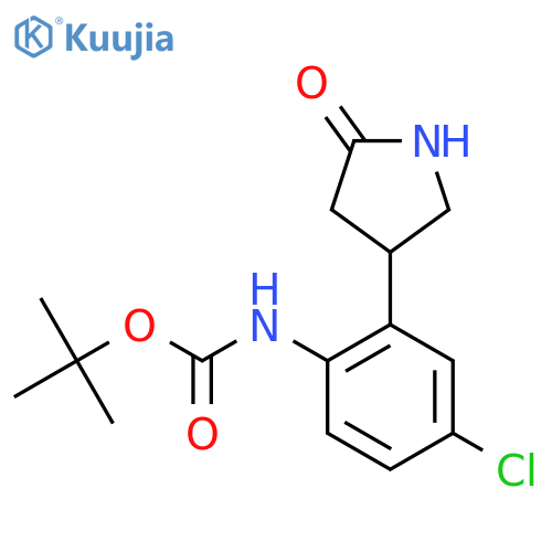 tert-butyl N-[4-chloro-2-(5-oxopyrrolidin-3-yl)phenyl]carbamate structure