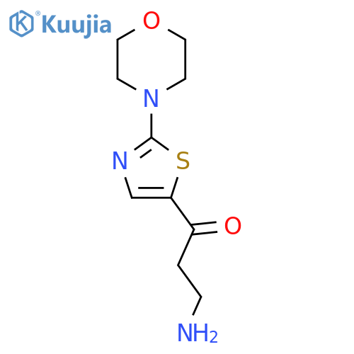 3-amino-1-2-(morpholin-4-yl)-1,3-thiazol-5-ylpropan-1-one structure