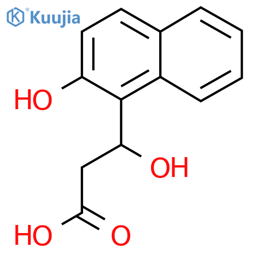 3-hydroxy-3-(2-hydroxynaphthalen-1-yl)propanoic acid structure