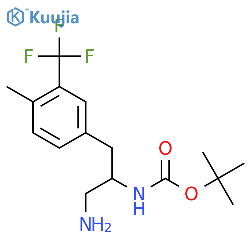 tert-butyl N-{1-amino-3-4-methyl-3-(trifluoromethyl)phenylpropan-2-yl}carbamate structure