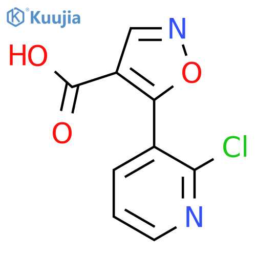 5-(2-chloropyridin-3-yl)-1,2-oxazole-4-carboxylic acid structure