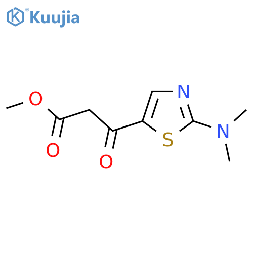 methyl 3-2-(dimethylamino)-1,3-thiazol-5-yl-3-oxopropanoate structure