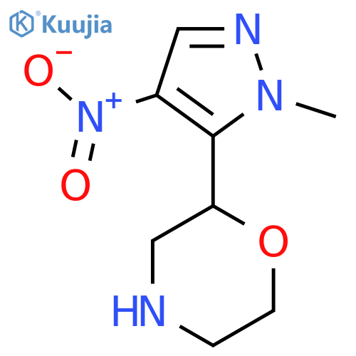 2-(1-methyl-4-nitro-1H-pyrazol-5-yl)morpholine structure