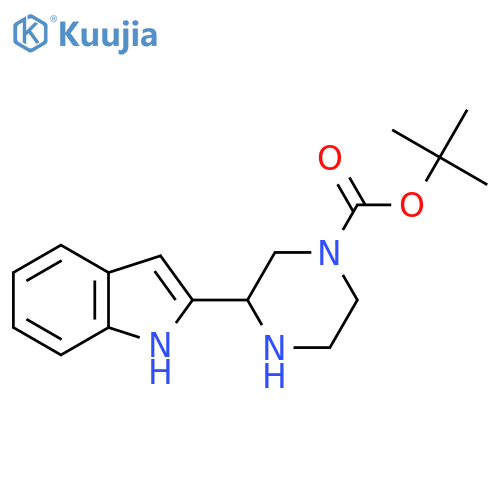 tert-butyl 3-(1H-indol-2-yl)piperazine-1-carboxylate structure
