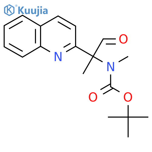 tert-butyl N-methyl-N-1-oxo-2-(quinolin-2-yl)propan-2-ylcarbamate structure