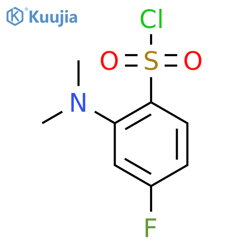 2-(dimethylamino)-4-fluorobenzene-1-sulfonyl chloride structure