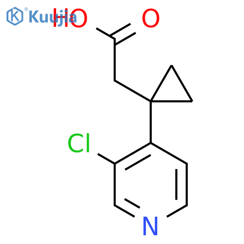 2-1-(3-chloropyridin-4-yl)cyclopropylacetic acid structure