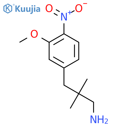 3-(3-Methoxy-4-nitrophenyl)-2,2-dimethylpropan-1-amine structure