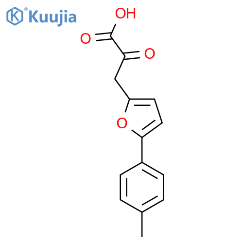 3-5-(4-methylphenyl)furan-2-yl-2-oxopropanoic acid structure