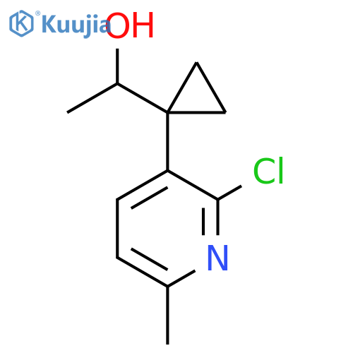 1-1-(2-chloro-6-methylpyridin-3-yl)cyclopropylethan-1-ol structure