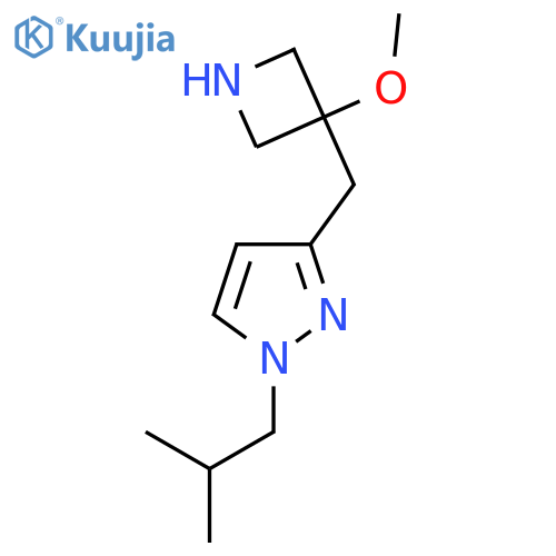 3-(3-methoxyazetidin-3-yl)methyl-1-(2-methylpropyl)-1H-pyrazole structure