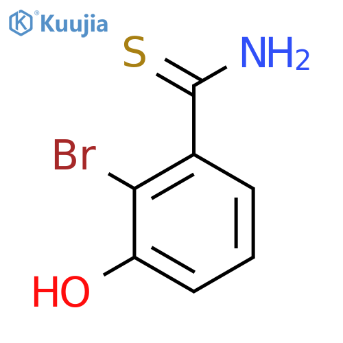 2-bromo-3-hydroxybenzene-1-carbothioamide structure