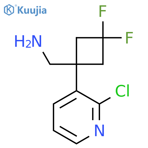 1-(2-chloropyridin-3-yl)-3,3-difluorocyclobutylmethanamine structure