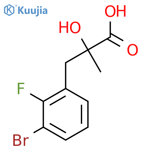 3-(3-bromo-2-fluorophenyl)-2-hydroxy-2-methylpropanoic acid structure