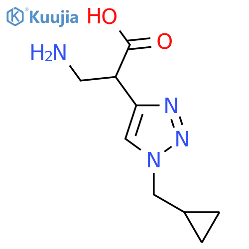 3-amino-2-1-(cyclopropylmethyl)-1H-1,2,3-triazol-4-ylpropanoic acid structure
